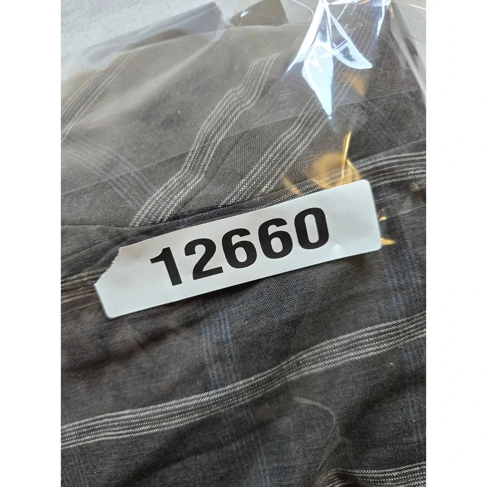 Joseph Abboud Linen Blazer Mens Large Grey Cotton Windowpane Plaid Sport Coat